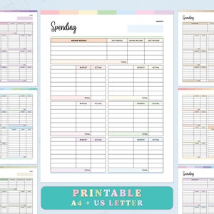 Spending Tracker Printable, Detailed Expense Tracking, Personal Finance Budget Planning, Expense Category Planner, Financial Planning