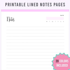 Printable Notes | Printable Planner Pages