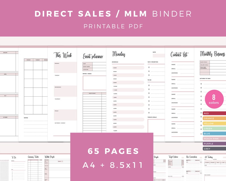 Printable Direct Sales Planner