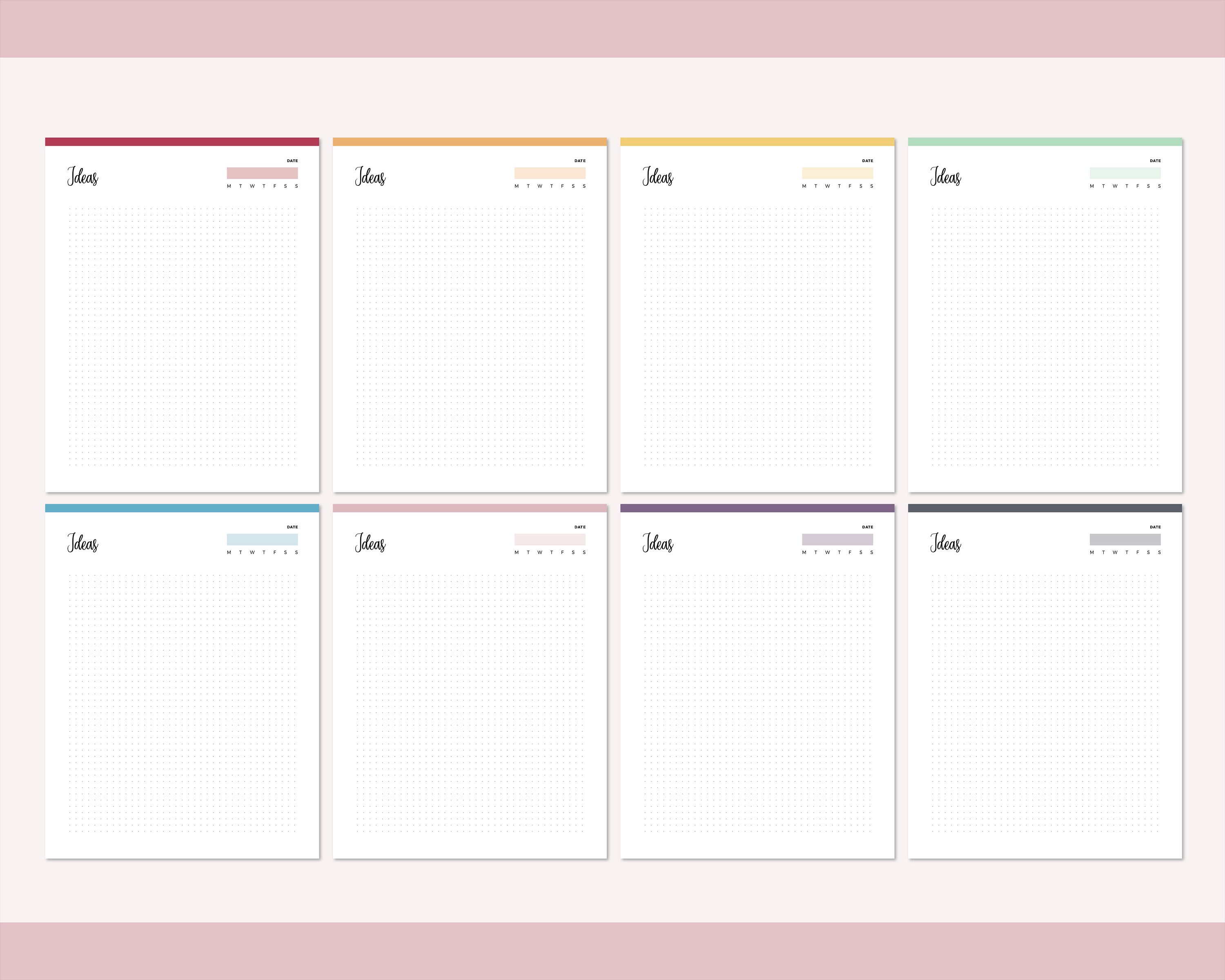 Idea Sketch Sheet Printable Dot Grid Business Idea Sketch - Etsy