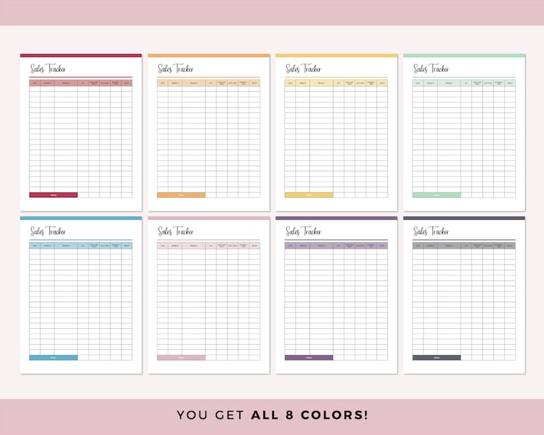 Online Sales Tracker Printable Sales Tracking Template Small - Etsy