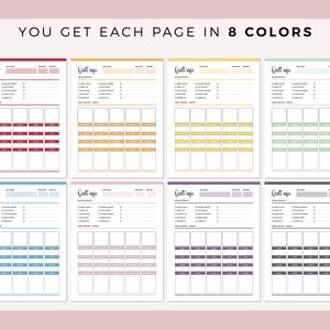 Printable Quilt Information Tracker, Quilt Journal, Quilt Fabric ...