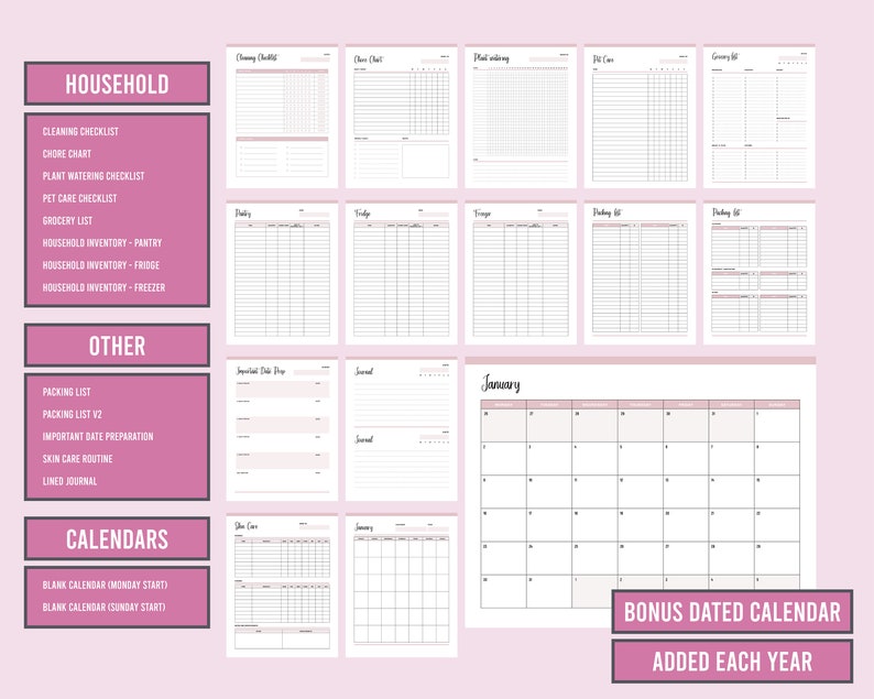 adhd household planners
