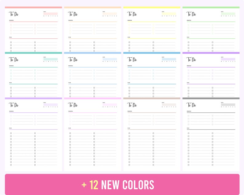To Do List Printable | A4 & US Letter - Etsy Israel