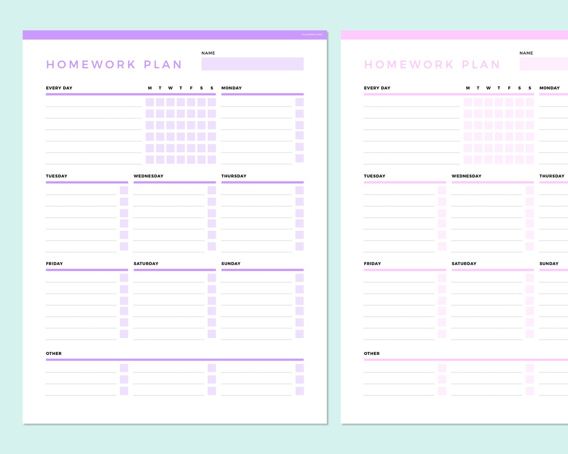 Editable Homework Checklist, Fillable Homework Planner, Printable ...