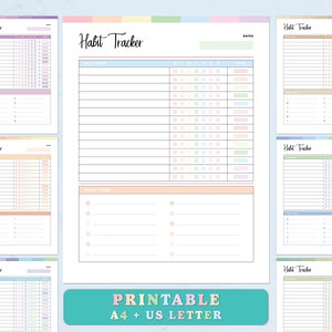Habit Tracker Printable | Daily Task Checklist