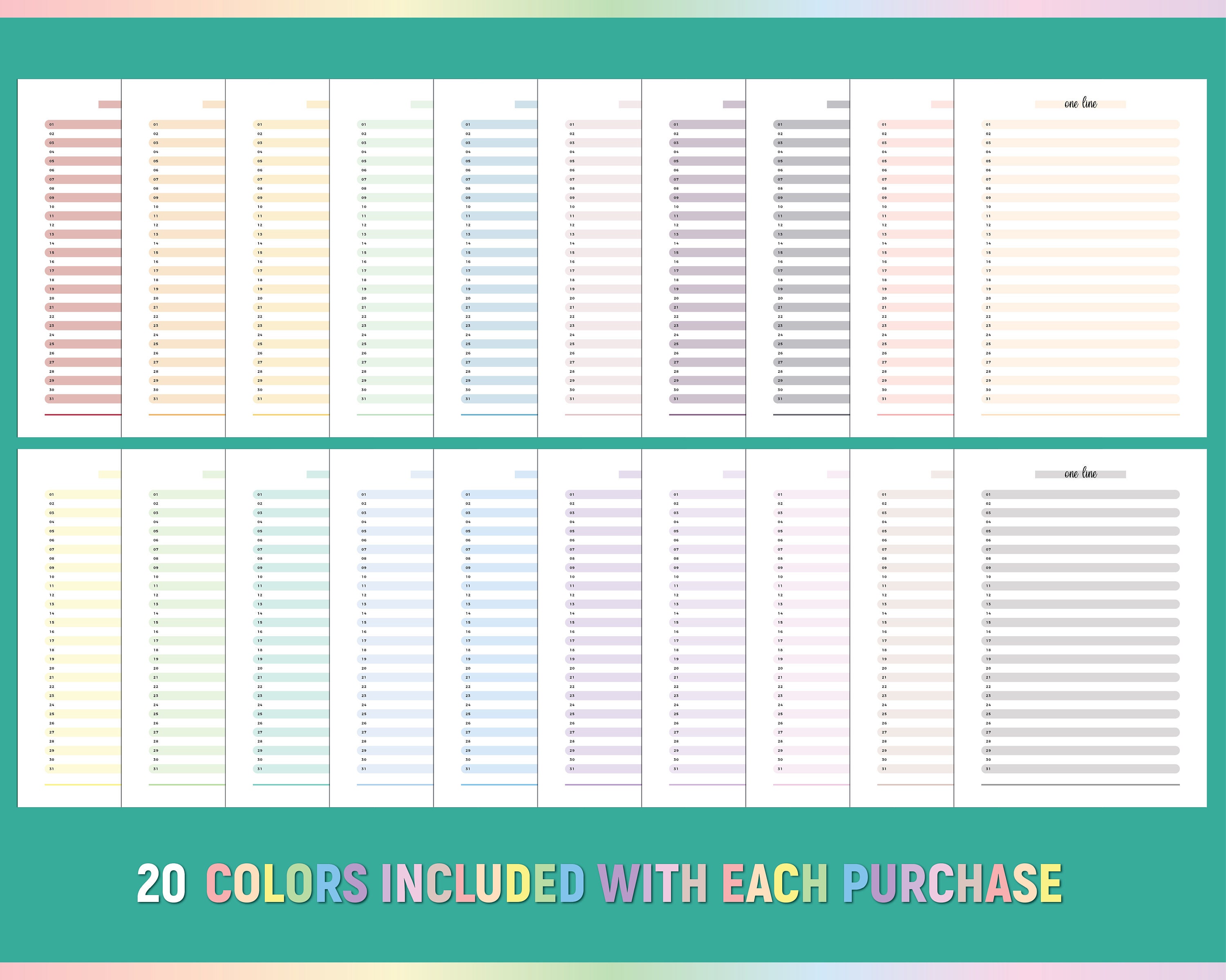 A5 One Line A Day Template, Printable Daily Sentence Tracker, Printable ...