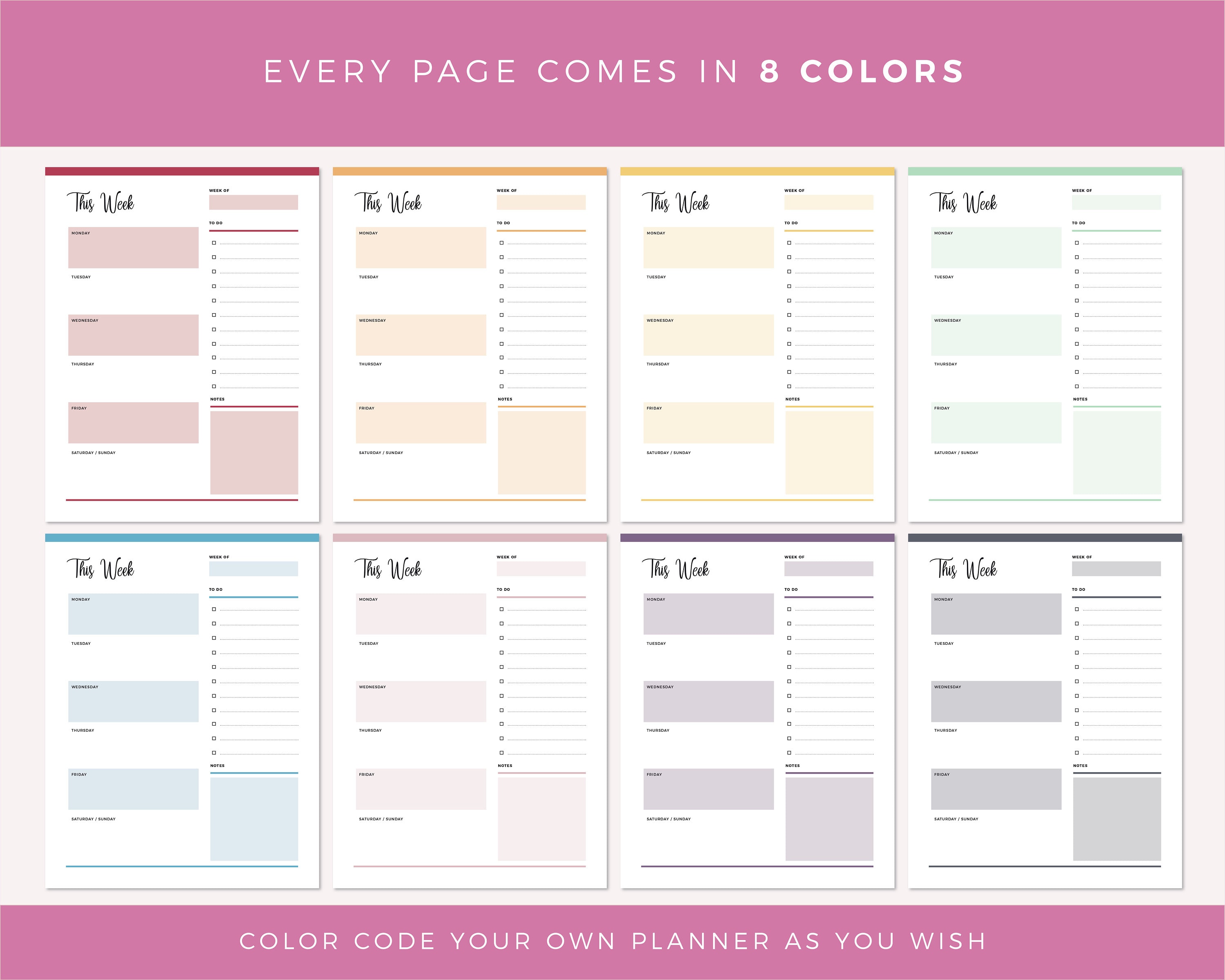 Student Planner Printable Pack Study Planner School and - Etsy Australia