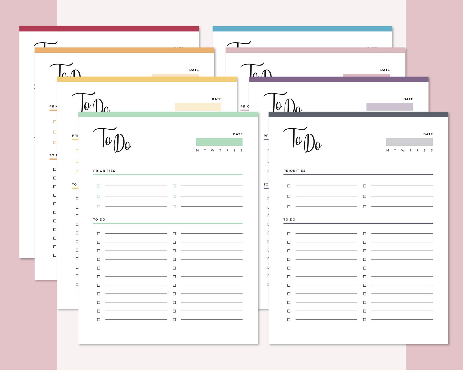 Printable to Do List | Daily, Weekly To-do Pdf Planner Checklist | A4 ...