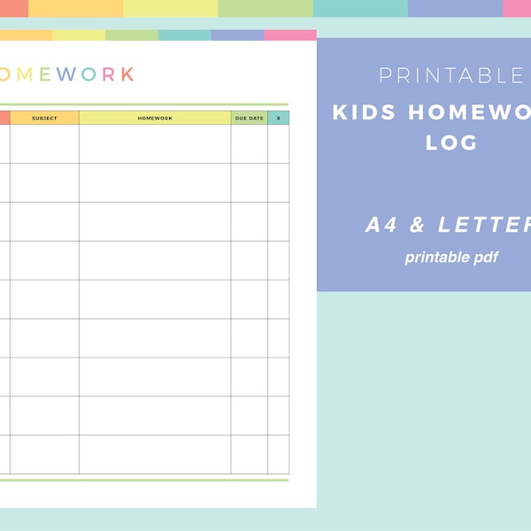 Homework Folder A4 Children - Etsy