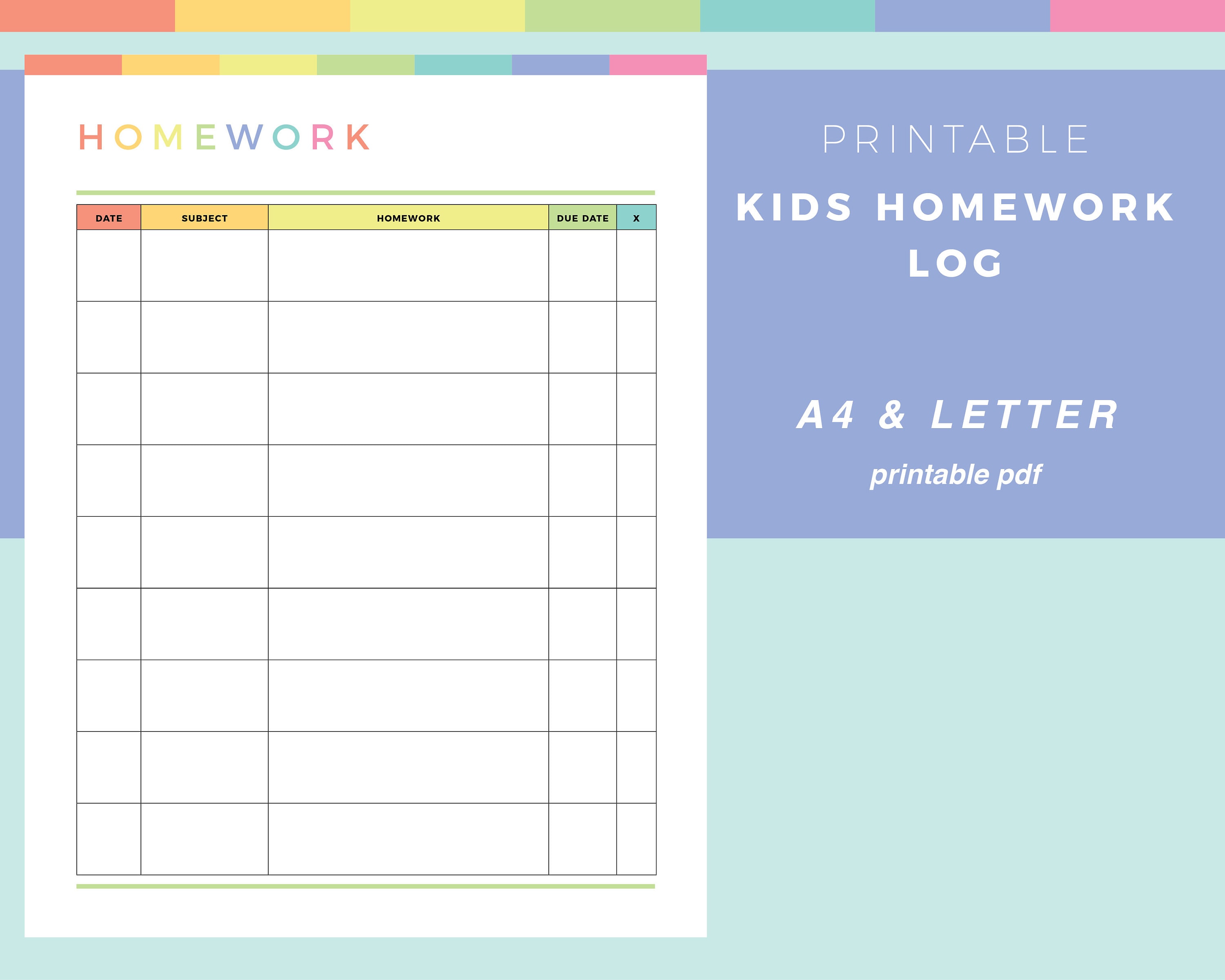 homework tracker doc