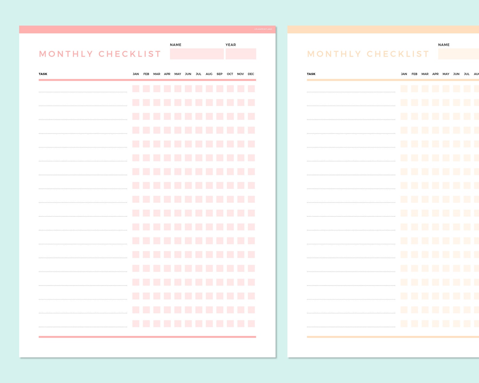 Editable Monthly Checklist Printable Month to Do List - Etsy