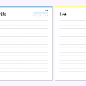 lined notes printable