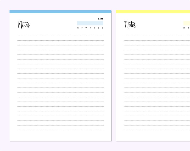 lined notes printable