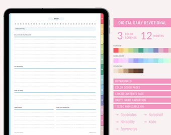 Digital Daily Devotional Journal | Goodnotes Scripture prayer Journal