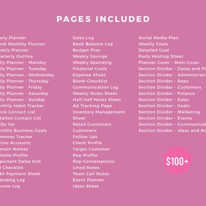 Direct Sales Printable Planner