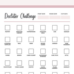 Printable Declutter Checklist, Declutter Planner, Decluttering guide, Cleaning Checklist, Cleaning Log, Declutter Tracker, 30 day challenge bild 5