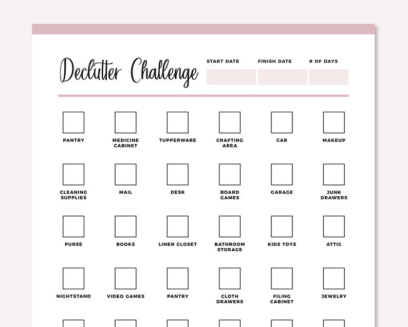 Printable Declutter Checklist, Declutter Planner, Decluttering guide, Cleaning Checklist, Cleaning Log, Declutter Tracker, 30 day challenge bild 5