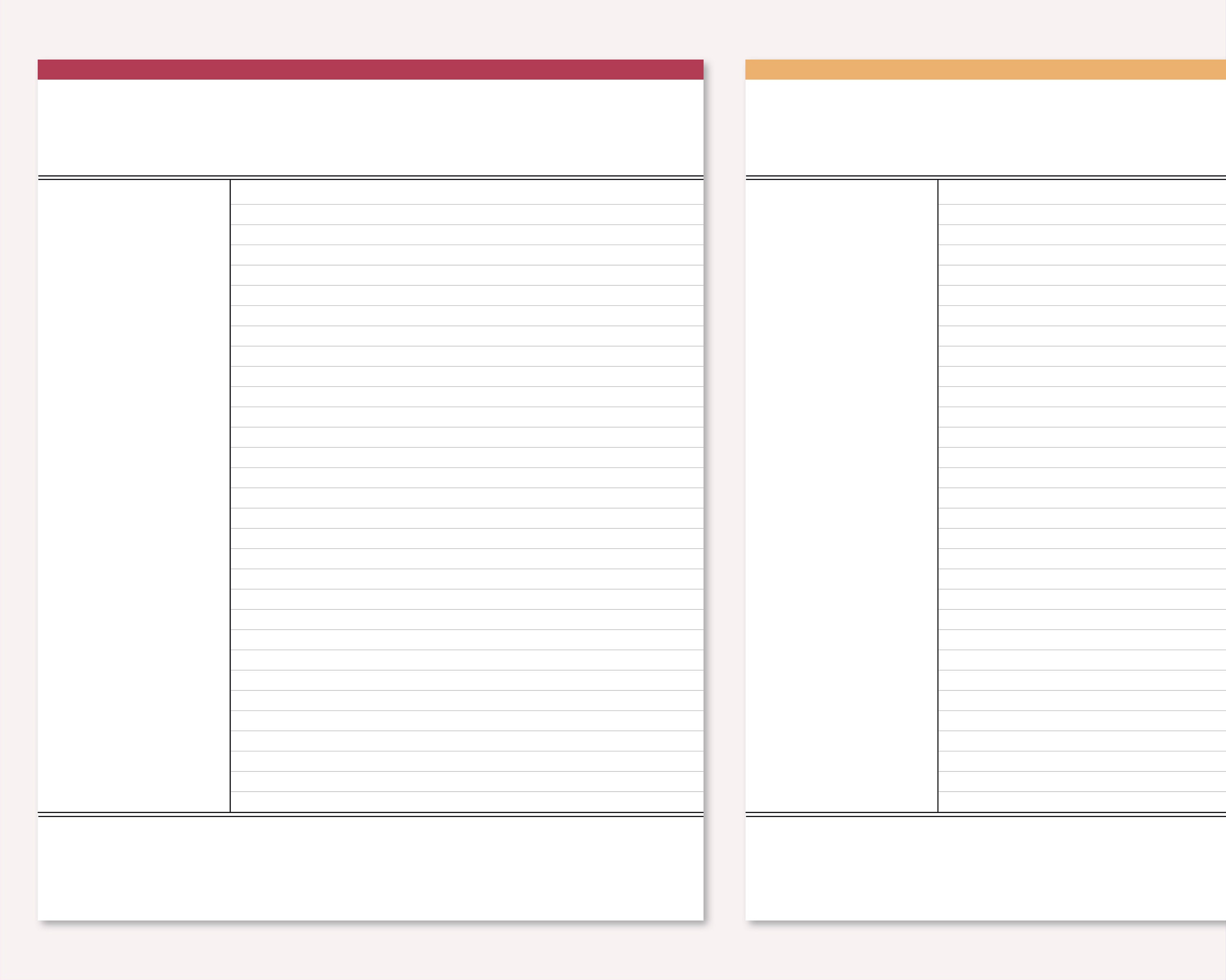 Printable Cornell Notes, Print at Home Cornell Note Taking System Lined ...