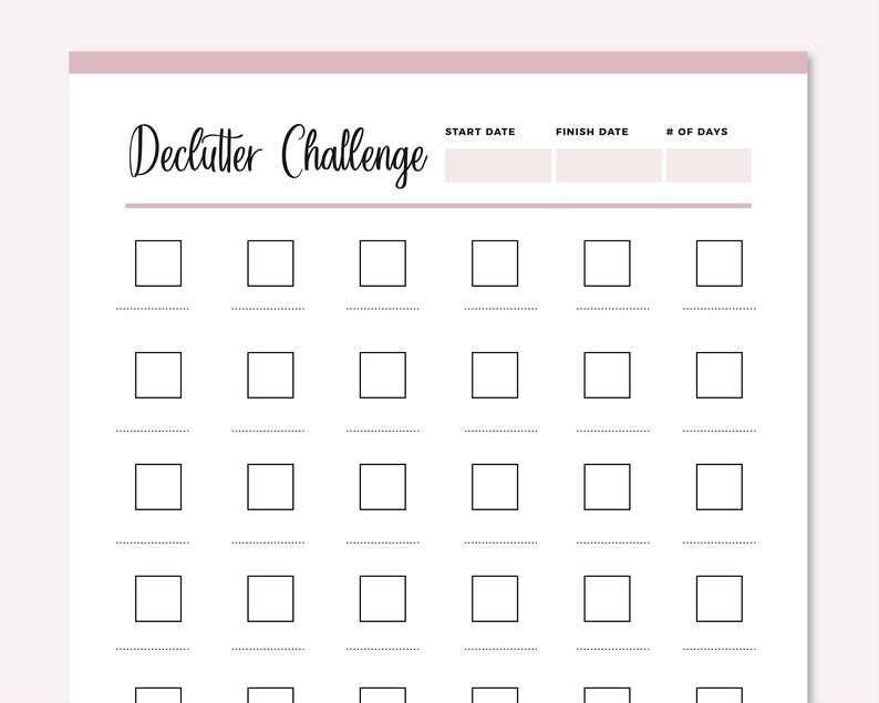 Printable Declutter Checklist, Declutter Planner, Decluttering guide, Cleaning Checklist, Cleaning Log, Declutter Tracker, 30 day challenge bild 6