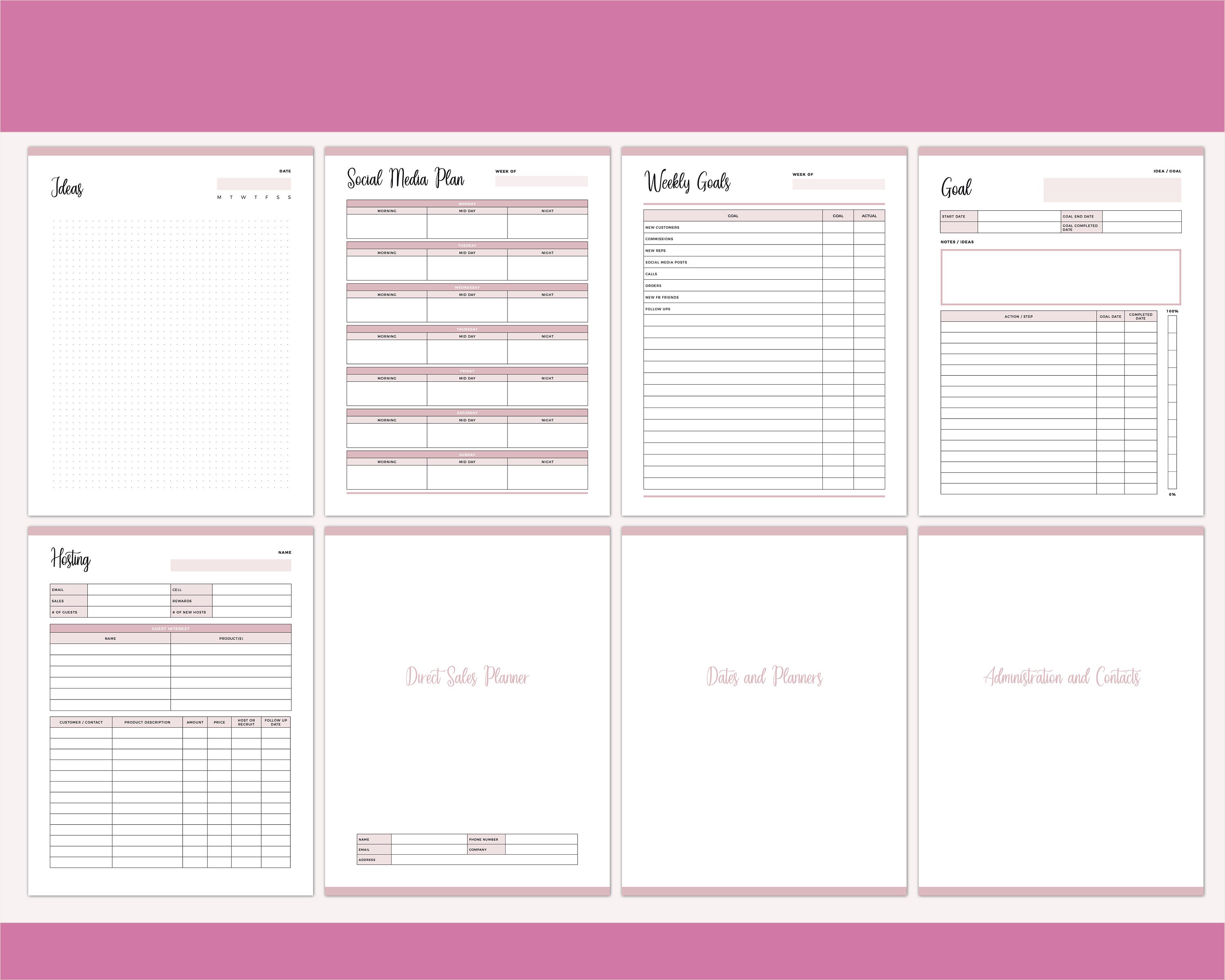 CEO Planner MLM Planner Printable Direct Sales Planner A4 Etsy ceo-planner-mlm-planner-printable-direct-sales-planner-a4-etsy
