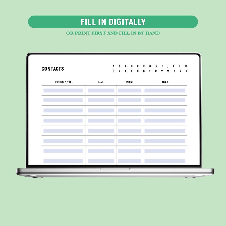 Address Book Templates