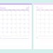 Editable Blank Calendar Template Printable, Calendar PDF, Monthly ...