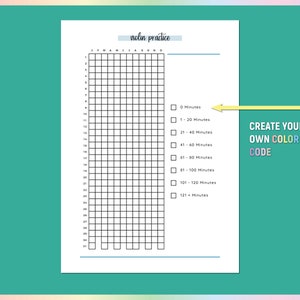 A5 Violin Practice Tracker, Printable Violin Training Journal, Simple ...