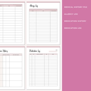 Family Medical Binder Printable, Health Care Planner, Health Tracker ...