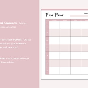 Printable Prayer Planner, Prayer Journal, Daily Devotional Planning Kit ...