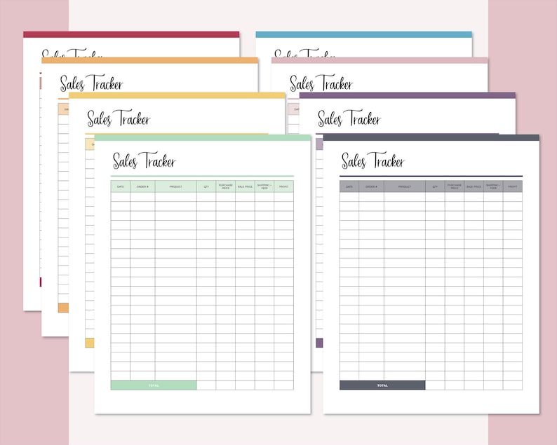 Online Sales Tracker Printable Sales Tracking Template Small - Etsy UK