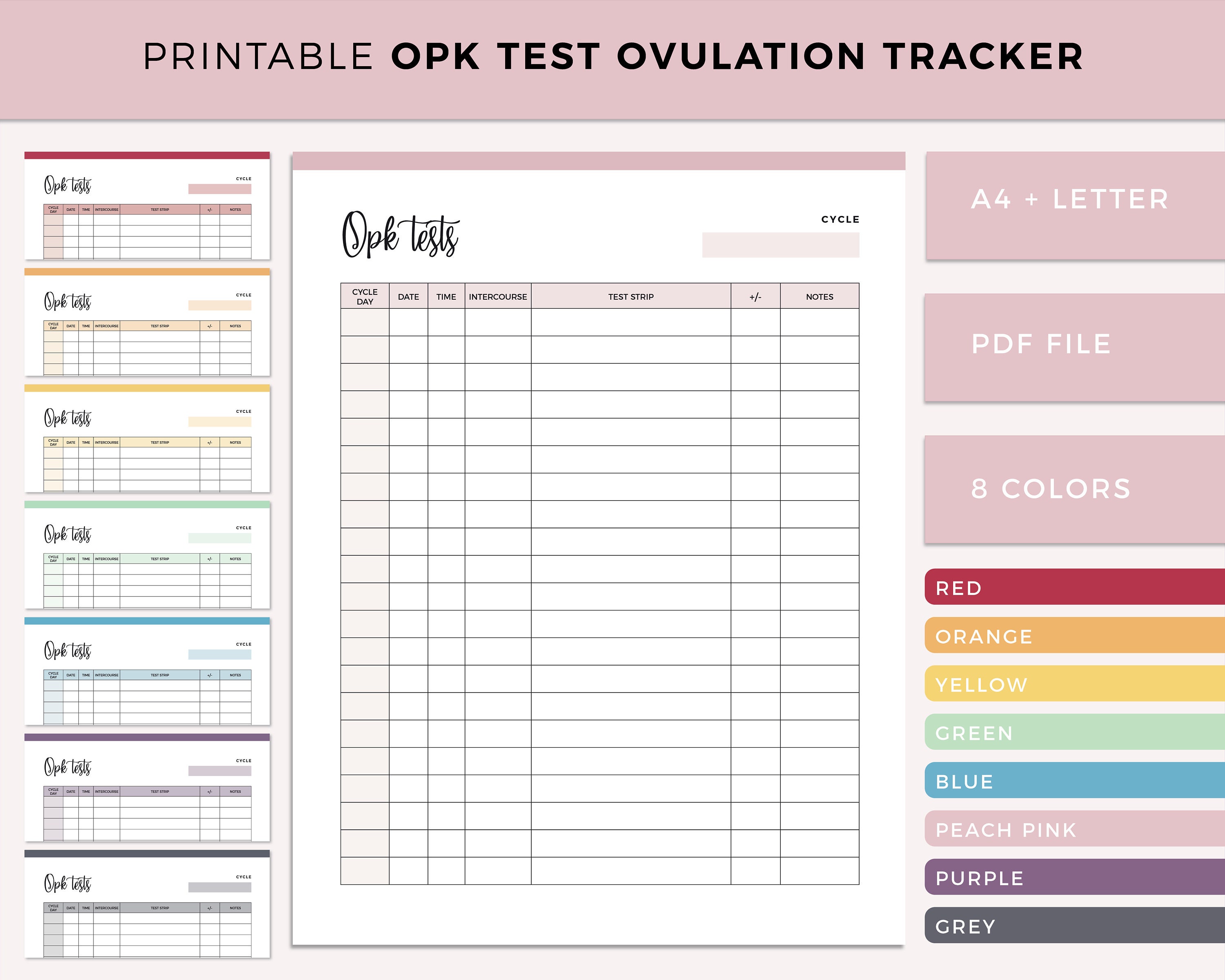 Ovulation Tracking Chart Printable