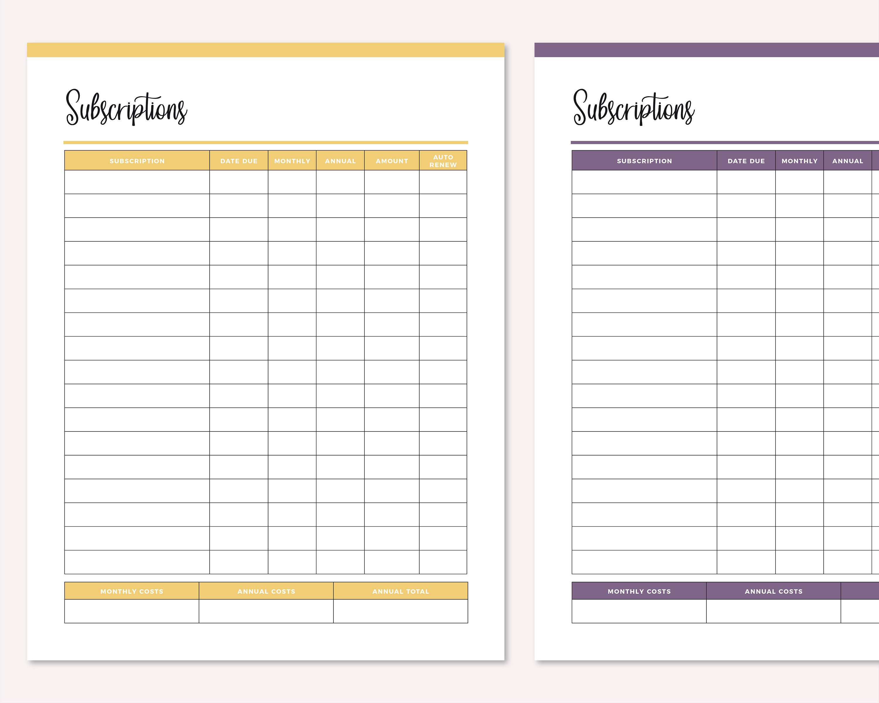 printable-subscription-tracker-membership-tracking-monthly-etsy