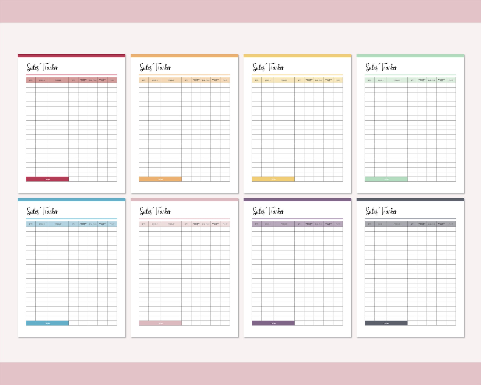 Online Sales Tracker Printable Sales Tracking Template Small | Etsy UK