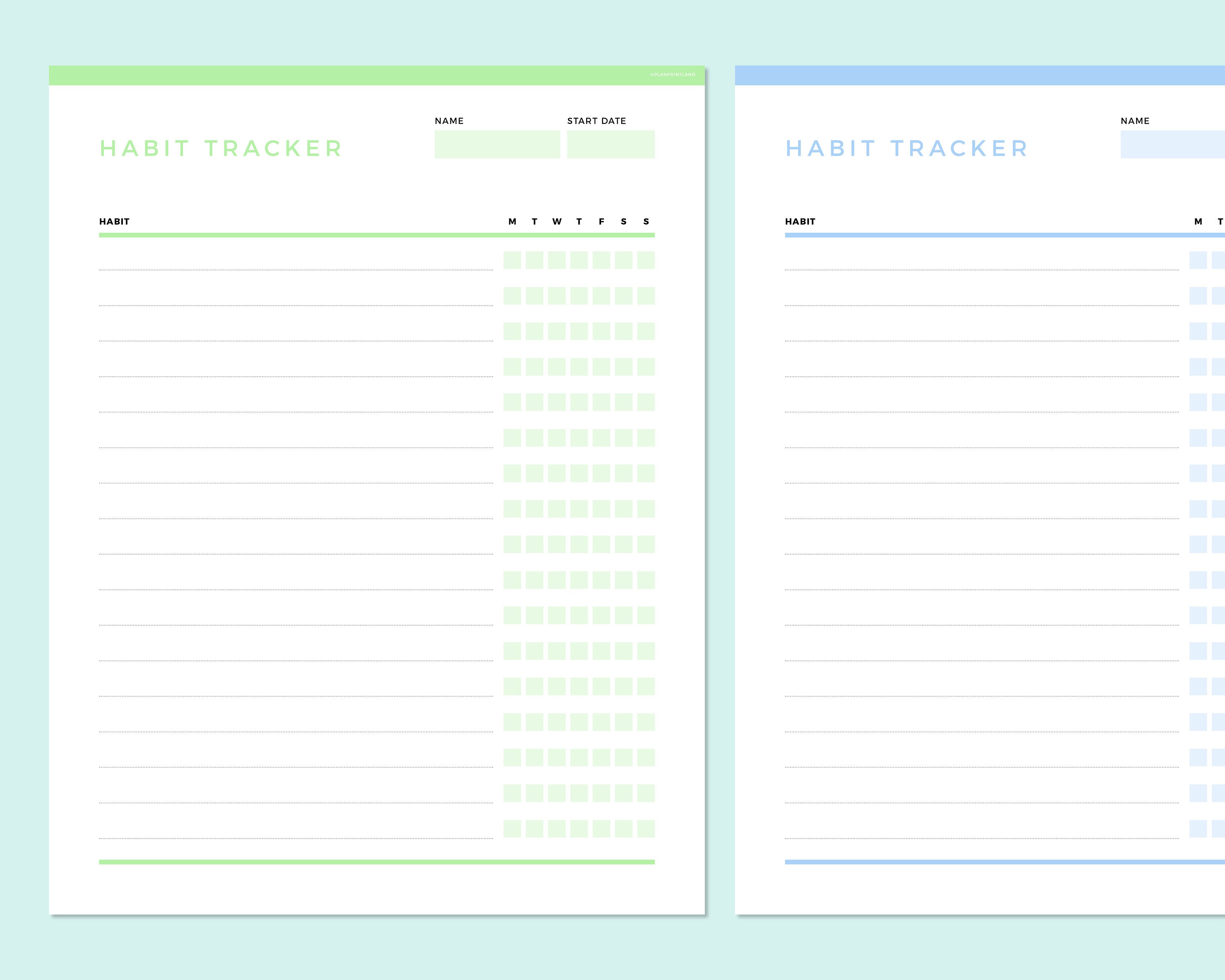 Editable Weekly Habit Tracker Printable Fillable Daily - Etsy