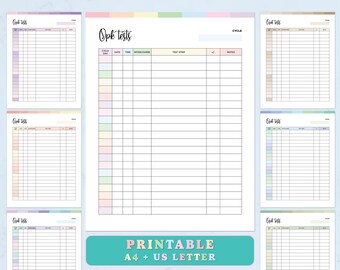 Ovulation Tracker Printable, TTC Journal, OPK Test