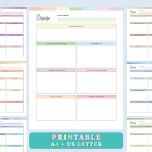 Printable Nursing Student Disease Process Template, Nursing School Templates, Student Nurse Disease Process Study Sheet