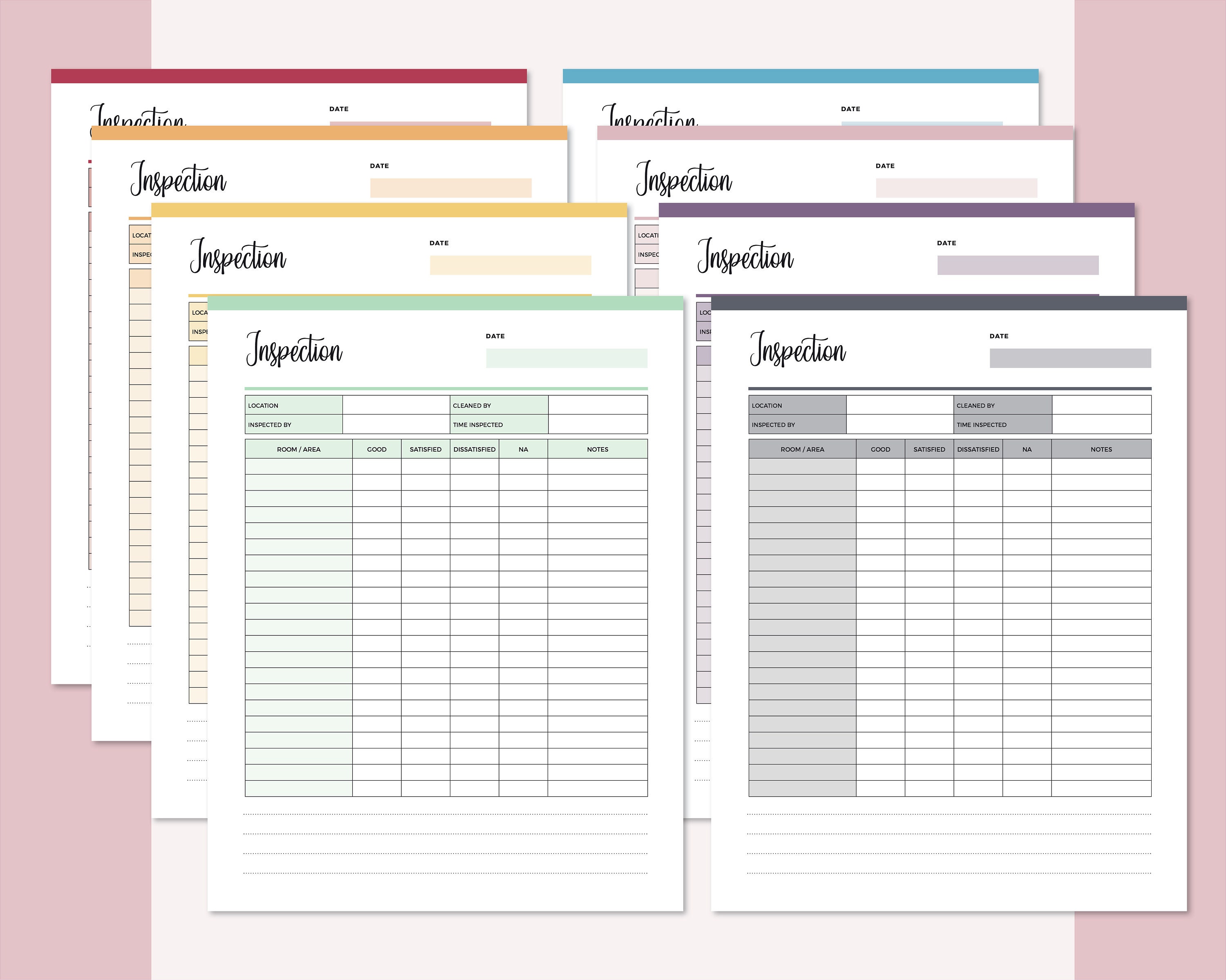 Printable Cleaning Business Inspection Checklist - Cleaner Inspection ...