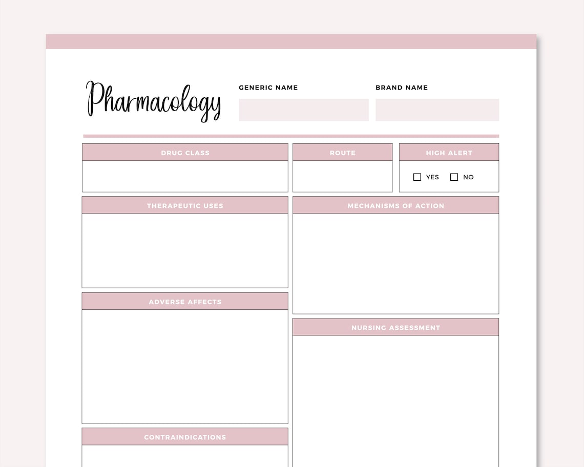 printable-pharmacology-template-for-nursing-student-student-etsy-france