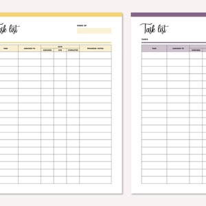 Employee Task List Printable, Work Allocation Sheet, Daily Task Sheet