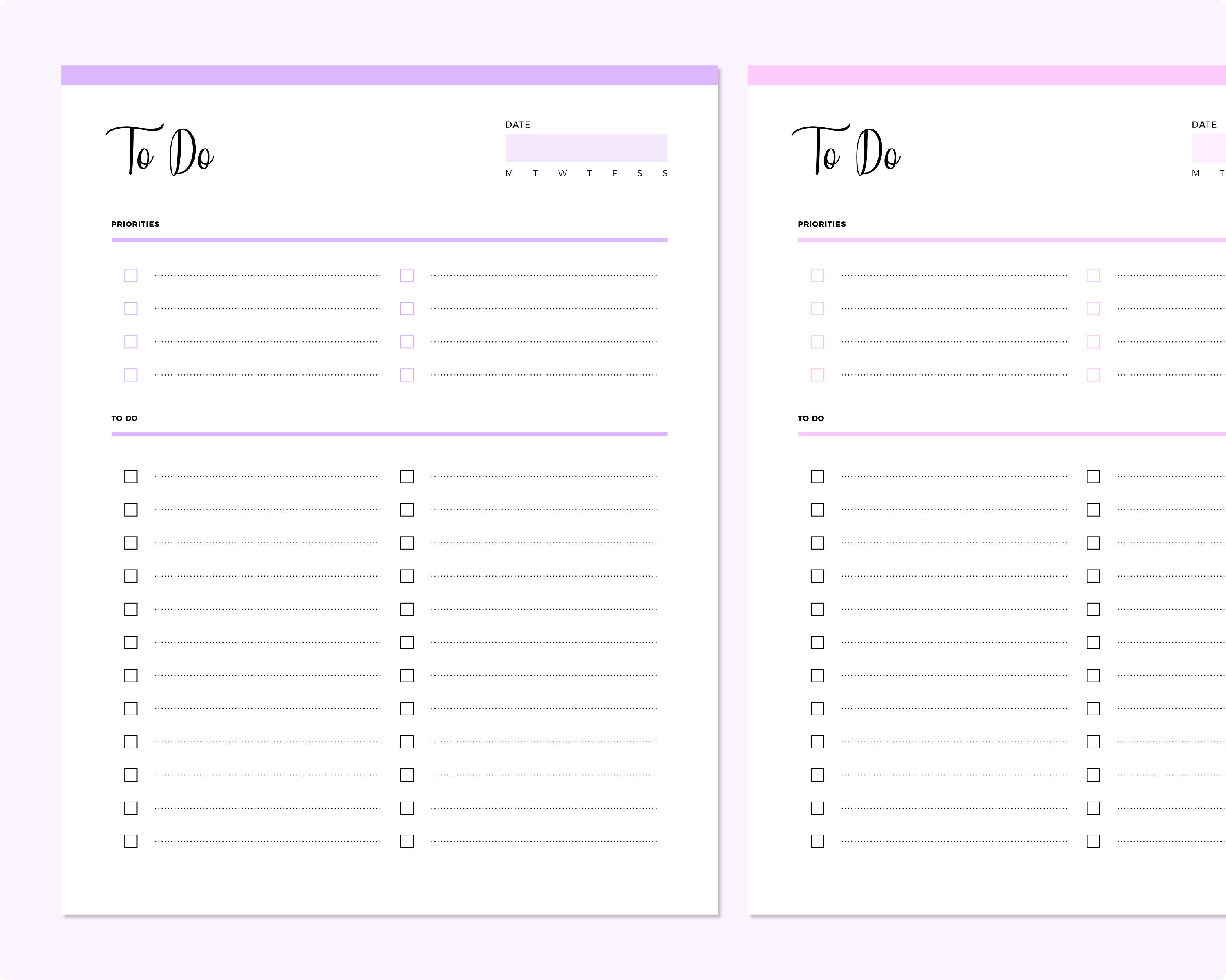 To Do List Printable A4 & US Letter - Etsy México