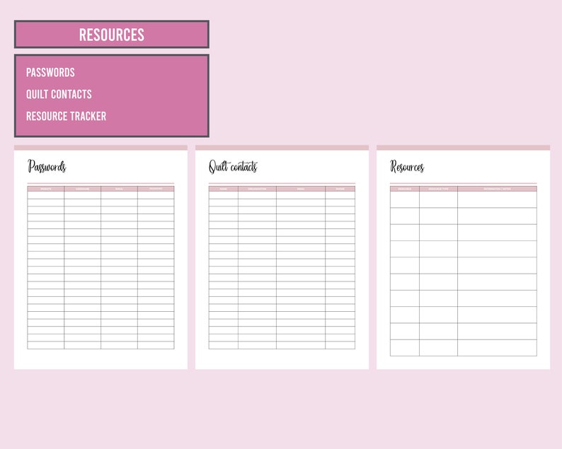 quilt documentation journal