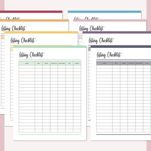 Printable Product Listing Checklist, Online Reseller Business Listing Sheet, Ebay Planner ...