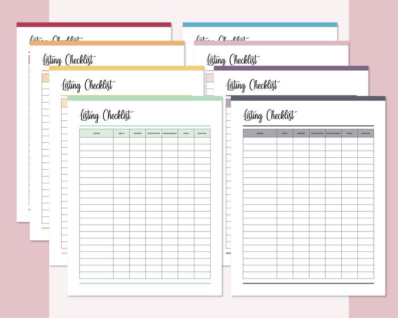 Printable Product Listing Checklist Online Reseller Business - Etsy