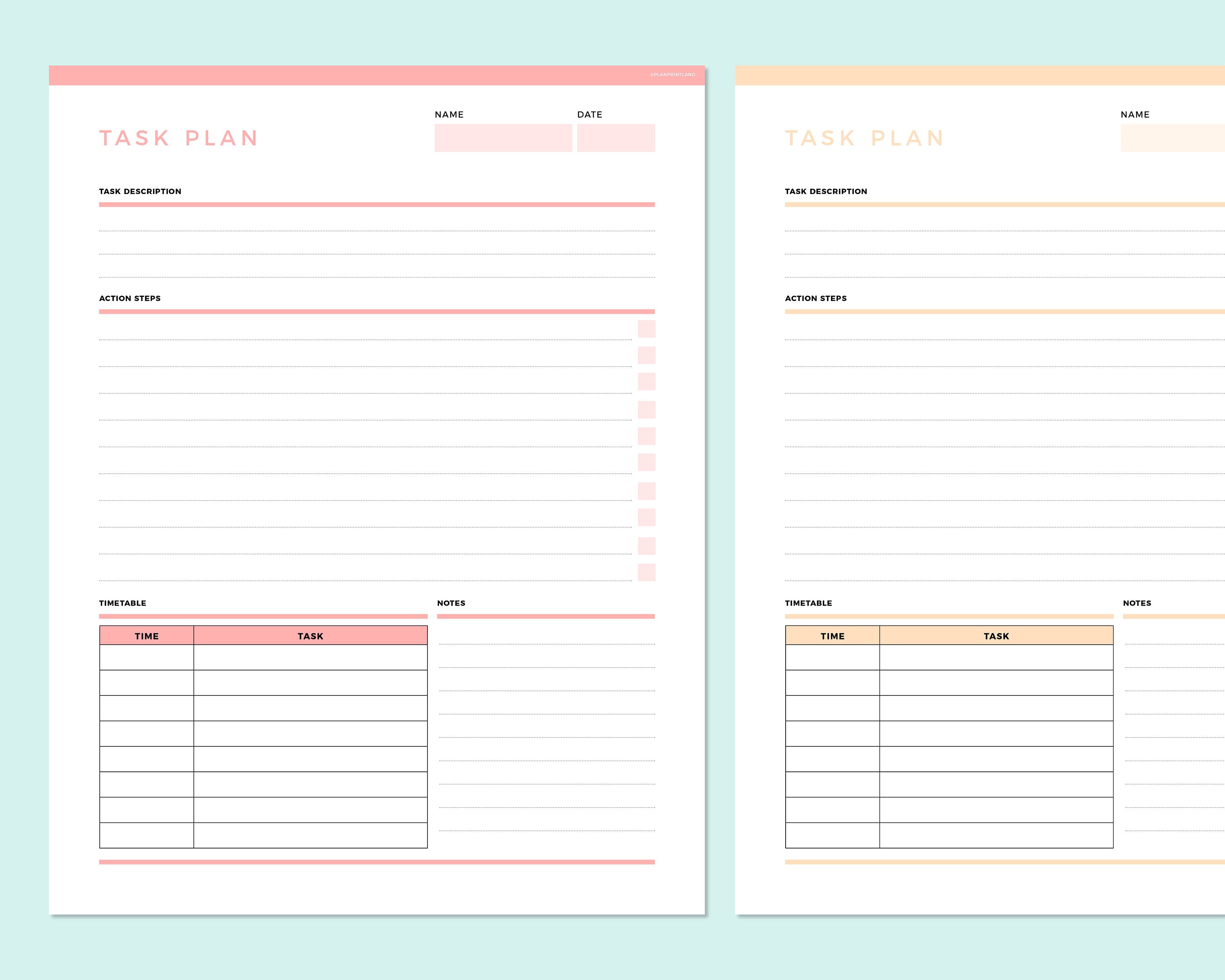 Editable Task Planner Printable, ADHD Task Planner, Project Planner ...