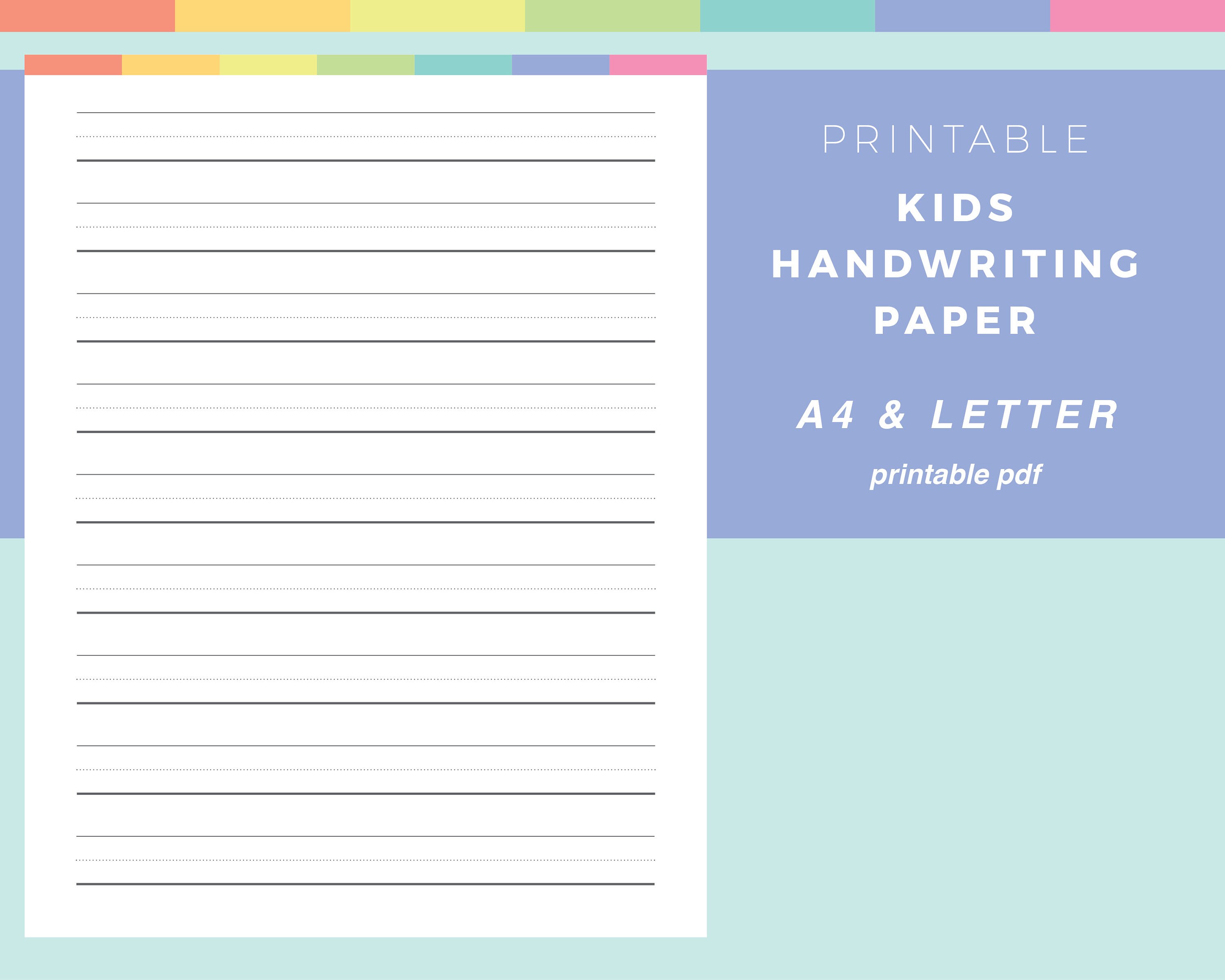 printable kids handwriting practice paper preschool writing etsy india