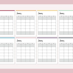 Printable 2021 Calendar Print at Home Monthly Planner A4 and | Etsy