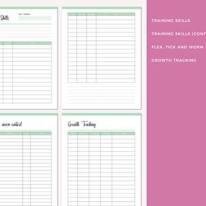 Printable Dog Training Planner, Puppy Training Planner, Service Dog Dog ...