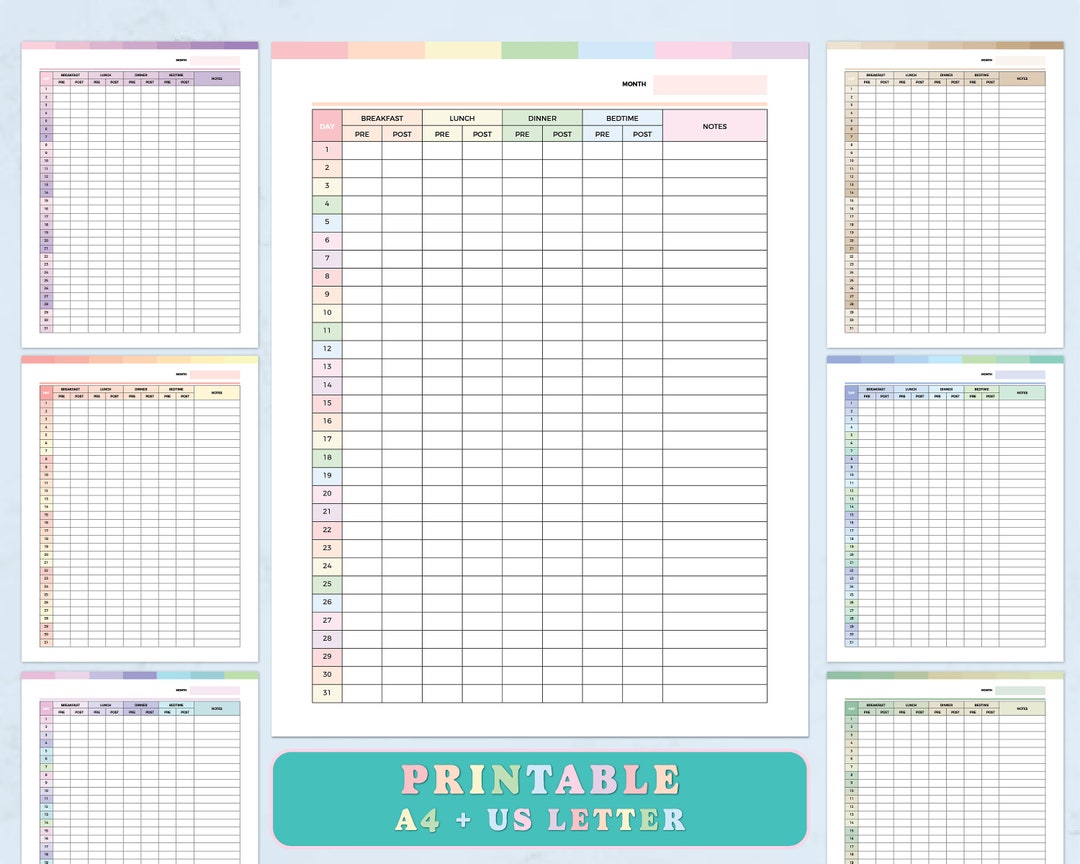 Printable Monthly Blood Glucose Chart PDF Blood Sugar Log Blood Sugar Tracker Blood Sugar Printable Monthly Blood Glucose Chart PDF Blood Sugar Log Blood Sugar Tracker Blood Sugar