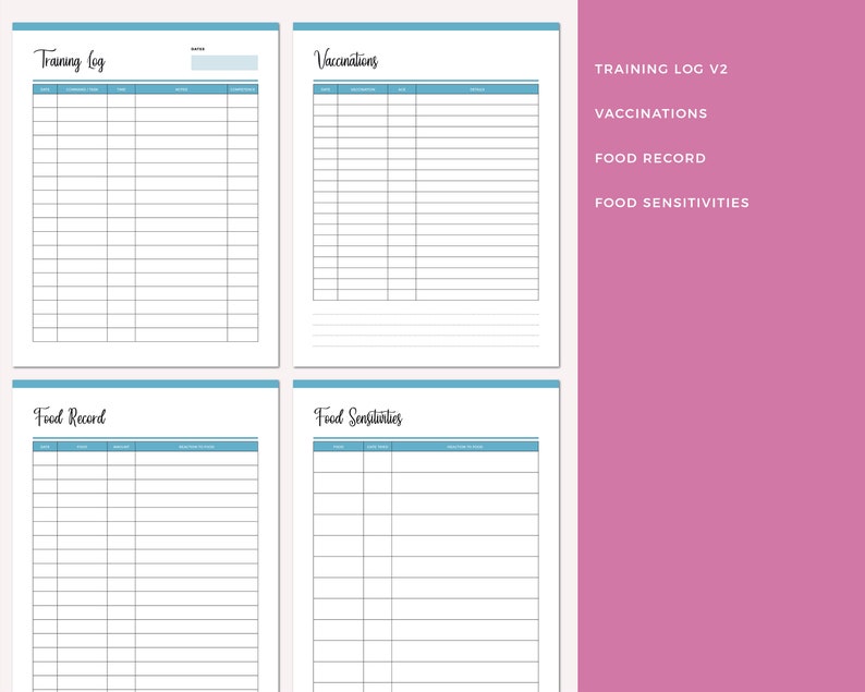 Dog Training Log
